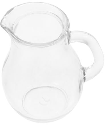 MOLUCKFU Jarra De Leche De Vidrio Transparente Jarra Para Uso Doméstico Como Accesorio Para Leche Para Servir Agua o Zumo Cualquier Ocasión