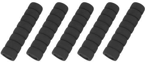 sourcing map 5 Pcs Door Knob Cover, Safety Door Handle Protector Covers Anti-Collision Soft Spiral Door Knob Covers Foam Door Pull Cover for Bedrooms Bathrooms Offices Doors, Black