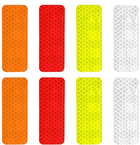 80 PCS Reflective Tape for Car, Warning Reflective Stickers Night High Visibility Waterproof Reflector Sticker Selfadhesive Safety Reflectives Strips for Vehicle,Bicycles,Motorcycles,Clothing