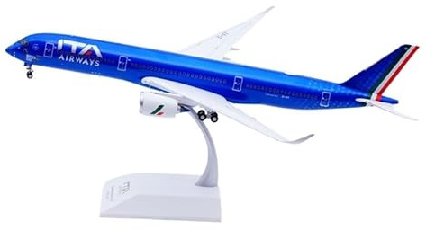 RIVPAHGQ Modello Ridotto Aereo for ITA Airways A350-900 EI-IFF Flaps 1:200 Modello di Aereo Pressofuso – Aereo da Collezione in Scala 32 Cm con Supporto Aerei Modellini in Scala(Regular)