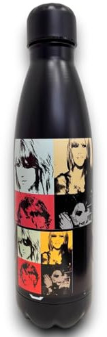 Maricart - Taylor Swift - Borraccia Termica 500 ml, Tappo con Chiusura Ermertica, Isolamento Termico Doppia Parete - Taylor Swift Pop Art Edition - Disponibile in Rosa e Nero (1, Nero, 500 ML)