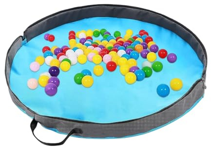 Stauraum-Spielmatte Großer runder Henkelkorb | Spielzeug Aufbewahrung Organizer Spielmatte Für Kinder für kleine Mädchen Vorschule Kindergarten Klassenzimmer Kita