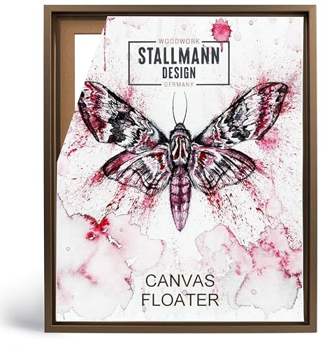Stallmann Design Schattenfugenrahmen 80 x 150 cm | Farbe: Bronze | Leer-Rahmen für Leinwände auf Keilrahmen | mit Montagezubehör | ohne Glas und Rückwand