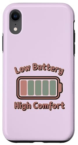 Cozy Gamer & Introvert Humor - Low Battery High Comfort Case for iPhone XR