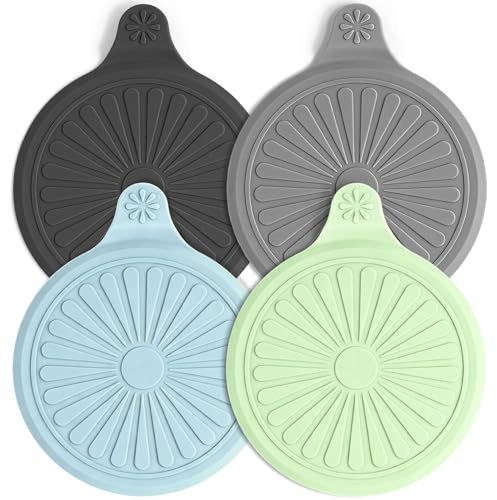 TidyBliss Bathtub Drain Stopper Plug 4 Pack, Silicone Bath Tub Flat Suction Cover for Stopping Water Hair from Shower Sink Bathroom Accessories Laundry Kitchen