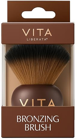 VITA LIBERATA Kabuki Bronzing Pinsel, waschbar & wiederverwendbar, superweiche Borsten für makelloses Auftragen, für Bronzing Powder, perfekte Mischung, vegan und tierversuchsfrei