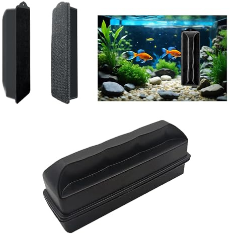 TILONKJ Magnetic Aquarium Glass Cleaner, for ≤10mm | dual-sided cleaning, scratch-free, ergonomic handle, for fresh & saltwater tanks