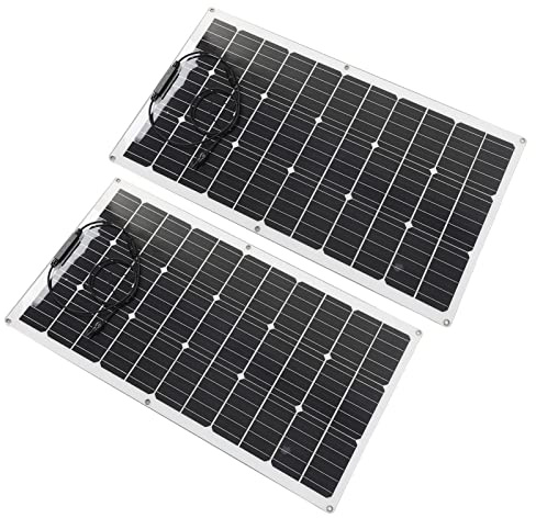 FTVOGUE Panneau Solaire Flexible Monocristallin 180 W 12 V Composants du Système PV pour Camping-car, Bateaux, Camping-car, Utilisation Fine, Excellente compatibilité pour les Systèmes 12 V et 24