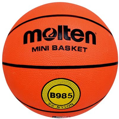Molten Basketball Serie B900 | FIBA Approved & DBB-geprüft | Trainings- & Wettspielball | Nylon Oberfläche | Deep-Channel-Design | Offizielle Größe & Gewicht | Orange