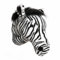 Bibib Trophäe – Zebrakopf aus Plüsch