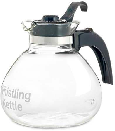 Medelco 12 tasses en verre cuisinière bouilloire sifflante, Neuf