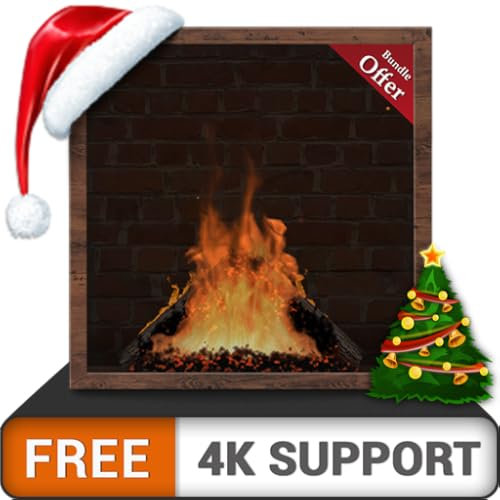 ladrillos de chimenea gratis: disfrute de las vacaciones de invierno en sus dispositivos hdr 8k 4k tv y fire como fondo de pantalla y tema de mediación y paz