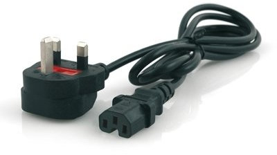 1m Mains 13A Plug To C15 Plug Cable (Kettle Lead)