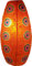 GURU SHOP Ovaler Lokta Papierlampenschirm, Hängelampe Coronada - Retro Orange, 52x29x29 cm