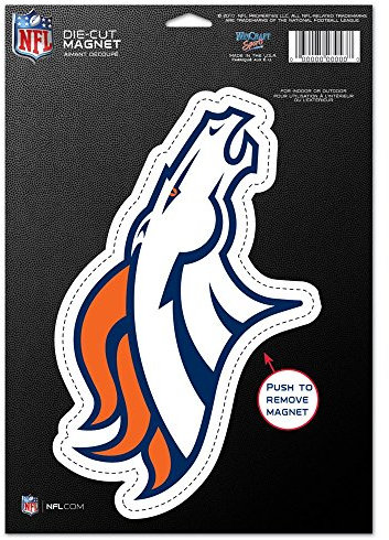 Denver Broncos Official NFL 6 inch x 9 inch Car Magnet by Wincraft