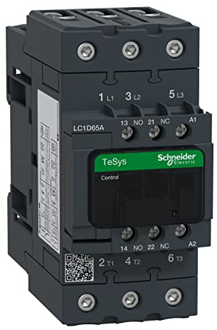 Schneider Electric, TeSys D contactor - 3P(3 NO) - AC-3 - <= 440 V 65 A - 110 V AC 50/60 Hz coil, LC1D65AF7