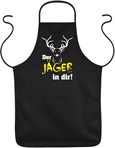 Tini - Shirts Sprüche Grillschürze : Jäger/Der Jäger in dir ! - Kochschürze Schwarz/unisex