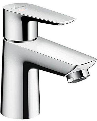 hansgrohe Wasserhahn Talis E CoolStart (Armatur mit Auslauf Höhe 80mm und Zugstangen-Ablaufgarnitur) Chrom