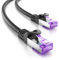 deleyCON 15m Cable de Red CAT7-10 Gigabit - Cable de Conexión RJ45 Cable Ethernet (Cobre, Blindaje SFTP PiMF) - para Highspeed LAN DSL Switch Modem Router Patchpanel CAT7 CAT6 CAT5 - Negro