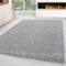 Carpettex Hochflor Teppich 200x300 (200x290 cm) Hellgrau - Flauschiger Extra Weich und Pflegeleicht - Shaggy Modern Einfarbig Design - Für Wohnzimmer, Schlafzimmer, Esszimmer und Küche