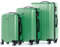 FERGÉ Kofferset 3 teilig Hartschale Toulouse Reisekoffer Trolley-Set (Handgepäck, L, XL) 3er Set Hartschalenkoffer Roll-Koffer 4 Rollen 100% ABS grün