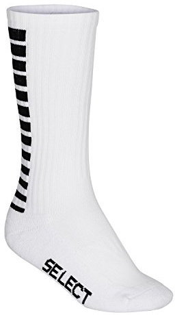 Select Unisex Sports Socks Striped Long Unisex Strumpfhose, Weiß, 41-45 EU