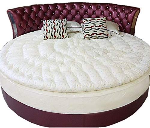 GWW Runde Baumwolle Futon Matratze Topper,verdicken Faltrunde Sleeping Pads Atmungsaktive Hautfreundliche Bettrolle Für Hotel-b 220cm(87inch)