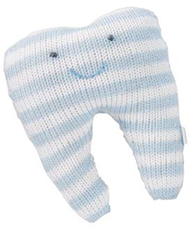 Mud Pie Gestrickte Kissen, gestreift, 15,2 x 12,7 cm, Blau