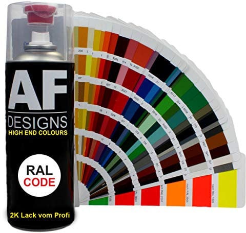 Alex Flittner Designs 2K Ral Lackspray Autolack Sprühdose Spraydose kratzfest RAL9005 TIEFSCHWARZ glänzend