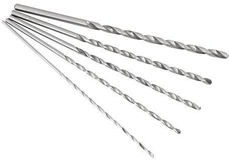 Punta elicoidale a torsione con codolo cilindrico, 2-5mm Strumento per punte elicoidali in acciaio ad alta velocità extra lungo Punta elicoidale con codolo cilindrico 2-5mm