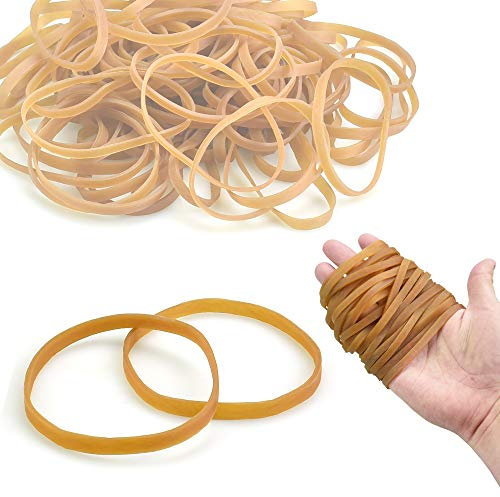 RMENOOR 100 Stück Gummibänder Set Elastisch Gummibänder Haushaltsgummis Breit Gummiringe Stark Wiederverwendbar Elastikbänder Gummiringerl für Büro Haus Schule Lieferungen