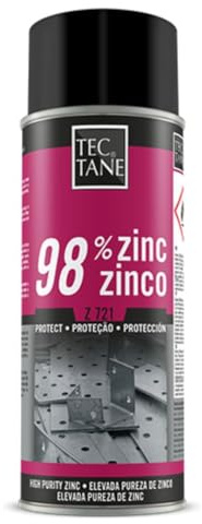 TECTANE - Spray de Zinc Oscuro 98% Z 721 - Bote 400 ml | Spray Zinc de Gran Pureza - Máxima Protección - Alta Resistencia a la Intemperie - Salitre - Interior y Exterior