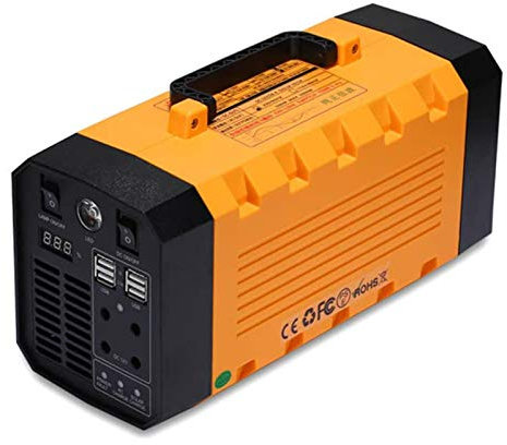 SSCYHT Acumulador Energía Portátil 288Wh Generador Solar 500W Batería Litio Respaldo Recargable con Linterna Onda Sinusoidal Pura Salida AC/DC/USB para CP.Ap Camping Viajes Laptop