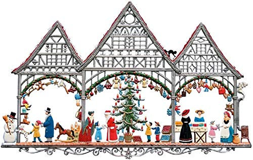 Wilhelm Schweizer Zinnfigur Weihnachtmarkt Fensterbild