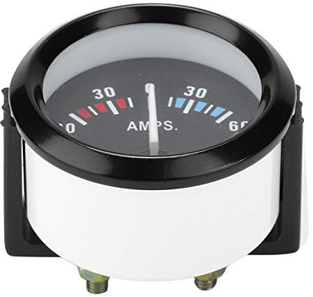 Aramox Ampere Meter, Car 12V 60-0-60 AMP Ampere Meter Amperometro Universale Calibro 52m / 2in Universale per veicoli