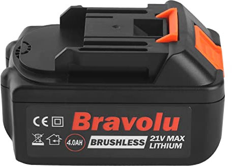 Bravolu Batteria 21V MAX XR, Agli Ioni di Litio, 4.0Ah