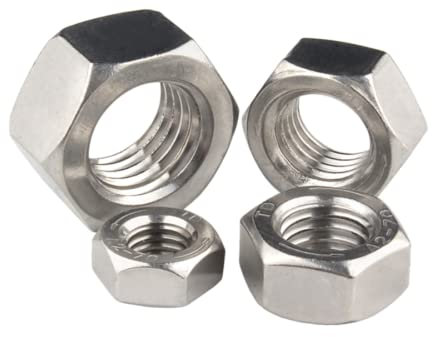 304 Edelstahl Sechskantmutter Sechskantmutter, M1M2M3M4M5M6M8M10M12-M64, Mutter, Schraubverschluss,M2.6[400Stk.]