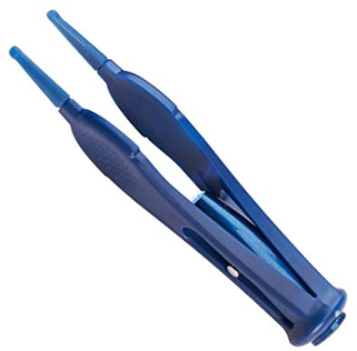 Binnan Pinzas de Limpieza de Nariz para Bebés con Luz LED, Pinza Nasal para Bebés, Cabeza Redonda, Herramientas de Limpias Cuidado para Oreja, Boca, Nariz y Ombligo (Azul)