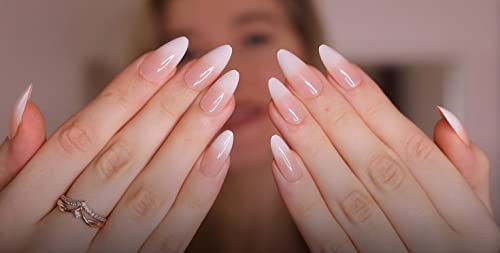 AiN Katy - babyboomer mandel - nägel zum aufkleben 24 Stück - press on nails schwarze kurz selbstklebend lang kiss nägel schwarz rot künstliche fingernägel zum aufkleben weihnachten