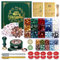 Comealltime Merry Christmas Wachssiegel-Set mit Schneewachs-Siegelstempel, 25 Farbe Wachssiegelperlen mit Siegelwachswärmer, Wachssiegel-Stempel-Set für Geschenk und Handwerk