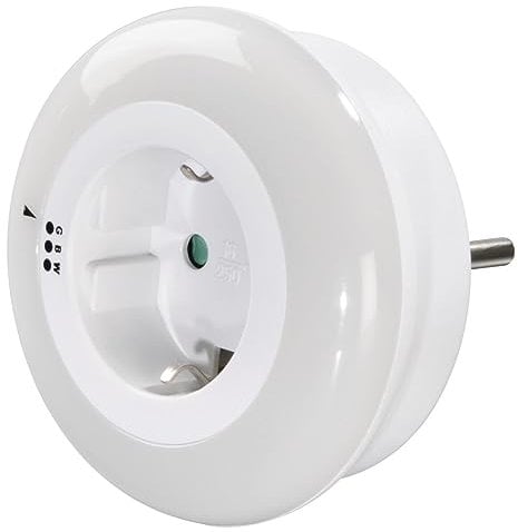 Hama Nachtlicht, mit Steckdose, Nachtsensor (3 Farben, Orientierungslicht, Stilllicht, für Babys, Kinder, Erwachsene, Schlummerlicht, Nachtleuchte, Schlaflampe, Nachtlampe, Steckdosenlicht) weiß