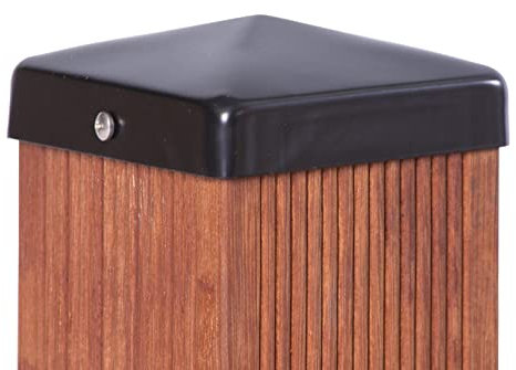 Pfostenkappe schwarz Pyramide für Holz-Pfosten inkl. VA-Schrauben (für Pfosten 10x10 cm)
