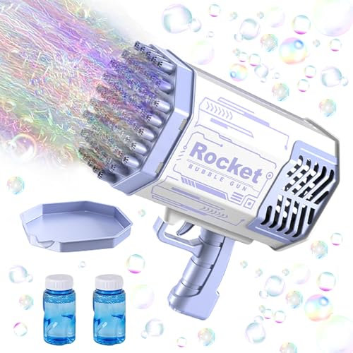 Seifenblasenpistole Kinder, Gatling Bubble Machine,69 Löcher Seifenblasen Pistole, Seifenblasenmaschinen,Automatischer Seifenblasenpistole,Coole Sachen für Kinder für Outdoor Party Hochzeit Geburtstag