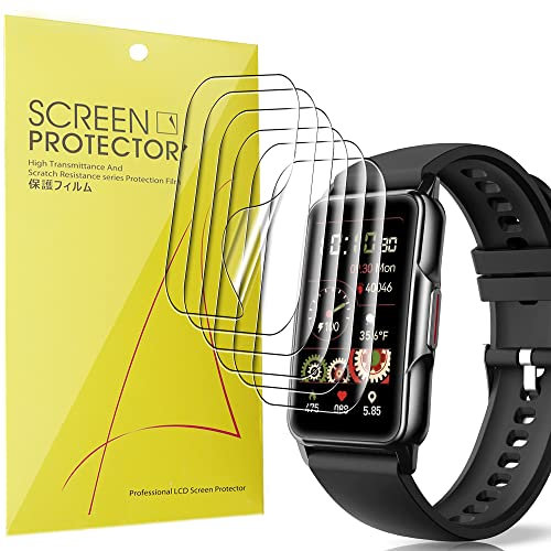 Blueshaweu Schutzfolie Kompatibel für Kesasohe/Findtime/ECOSOON H80 Smartwatch 1,47 Zoll, HD klar Flexible TPU Displayschutzfolie [6 Stück] für H80 Smartwatch 1,47 Zoll (HD)