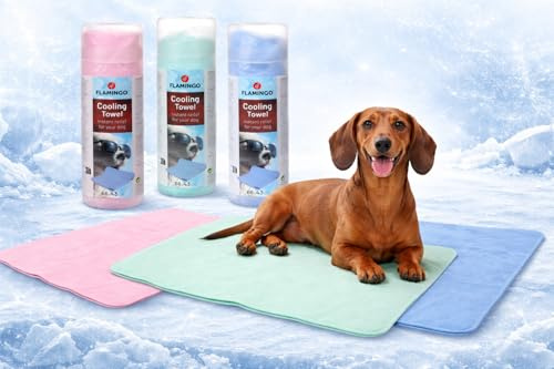 Flamingo kühlmatte Hund - Kühlhandtuch Misty Mehrfarbig - 66x43 cm - Polyester absorbierend - sofort kühlender Effekt