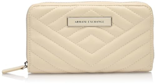 Armani Exchange Women's Margareth, Metal Logo, Zipped Travel Wallet