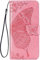 TEYYOS Farfalla Custodia Folio per Oppo A78 4G, Cover in PU/TPU Pelle Flip Portafoglio con Contanti e Schede Slot, Telefono Case Custodie - Rosa