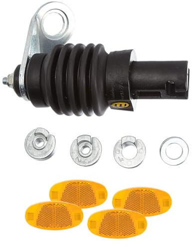 Weber-Kupplung E + 4 Speichenreflektoren, Schwarz