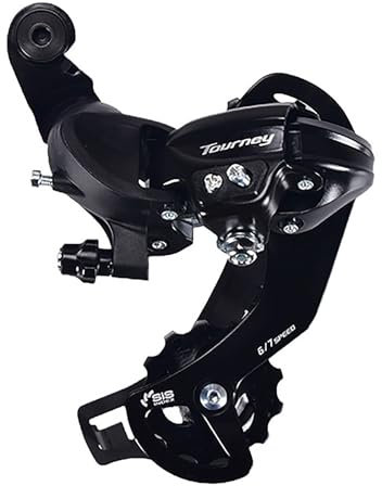 CHMEFLY Tourney RD-TY500 6/7-Gang-Schaltwerk Direktmontage (ohne Aufhängerhalterung) für MTB, Rennrad, Klapprad, Mountainbike (schwarz)