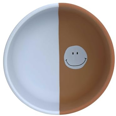 LÄSSIG Baby Silikon Kinderschüssel/Silicone Bowl Happy Rascals Smile